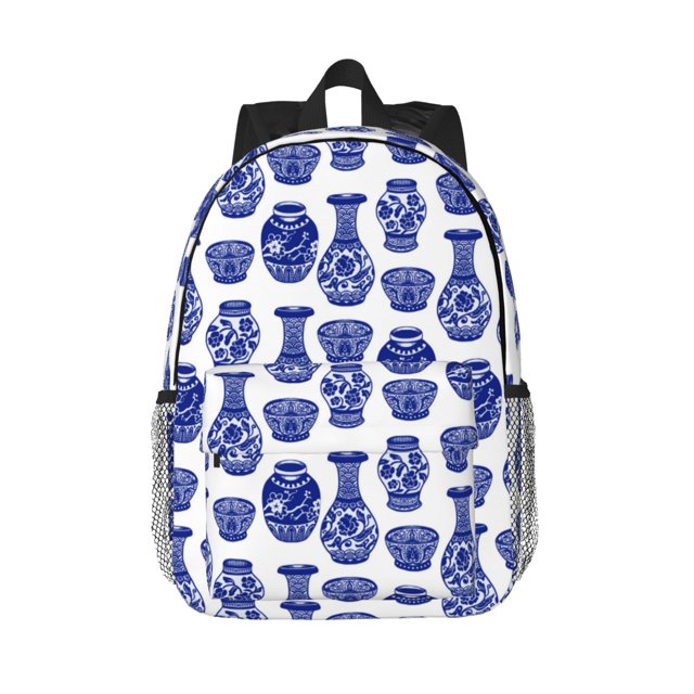 Easygdp Blue Vases Mochila Ligera de 15 Pulgadas para Estudiantes, Mochila Cómoda para la Escuela y Viajes, Correas Ajustables