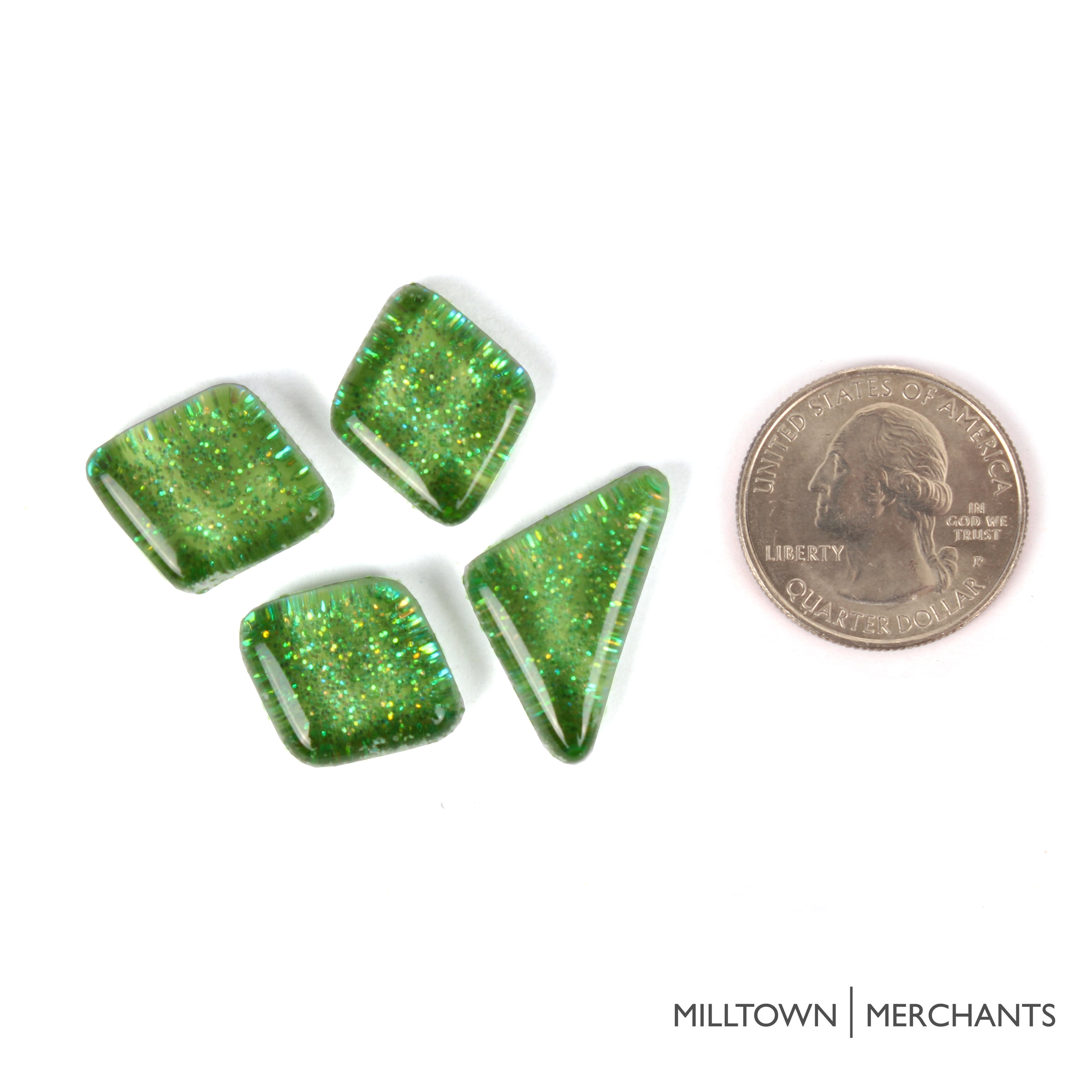 Milltown Merchants Glitter Mosaic Tile Pieces - 1 Pound