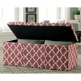 thumbnail image 4 of Furniture of America Haas Contemporary Fabric Storage Ottoman in Red, 4 of 6
