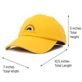 thumbnail image 3 of DALIX Rainbow Baseball Cap Womens Hats Cute Hat Soft Cotton Caps in Gold, 3 of 7