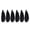 Black, variant on 6Pcs ABS Fan 22.50Cm Length For 40W E27 Hanging Fan Light Replacement Parts