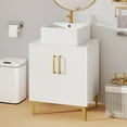 thumbnail image 2 of Craftian 24" Bathroom Vanity with Sink Top, Freestanding Bathroom Storage Cabinet with Door, White, 2 of 10