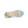 thumbnail image 4 of BLISSFUL STEP Édition Chaussures pour Femmes Faux Suède Talon Épais Haut Plateforme Bride à la Cheville Sandales à Bout Ouvert Bleu Ciel 6, 4 of 7