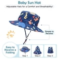 thumbnail image 3 of American Trends UPF 50+ Baby Boy Sun Hat Sun Protective Cute Wide Brim Summer Kids Beach Bucket Hats Toddler Sun Hats for Girls Boys, 3 of 6
