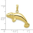 thumbnail image 3 of 10k Yellow Gold Solid Manatee Pendant Charm, 3 of 4