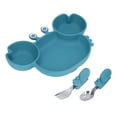 thumbnail image 1 of Silicone Suction Plate, Safe Anti Slip Stain   Cute High Temperature  Toddler Plates  For Kids ,Green,Blue, 1 of 8