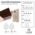 thumbnail image 5 of LAVANE 6 inch / 15cm Wooden Furniture Legs, Set of 4 Solid Wood Carved Geometry Unfinished Replacement Bun Feet with Mounting Plate & Screws for Sofa Cabinet Couch Table TV Stand, 5 of 7