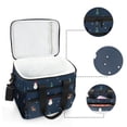 thumbnail image 6 of FORMRS Insulated Cooler Bag 24 Cans Capacity Soft Leakproof Lunch Box with Side Pockets, Christmas Whimsy, 6 of 7