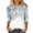 Multicolor 3, variant on Ladies Tops and Blouses,3/4 Sleeve Tops for Women Crew Neck Outfits Print Blouses Business Work T Shirts Classic Basic Tees Casual Tunic