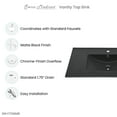 thumbnail image 5 of Swiss Madison Ceramic Matte Black 36-inch Bathroom Vanity Top, 5 of 8