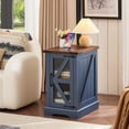 thumbnail image 3 of Joaxswe 3-Piece Coffee Table Set with Hidden Storage for Living Room, Vintage Dark Blue, Farmhouse Style, 3 of 9