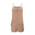 thumbnail image 5 of DecSea Womens Summer Sleeveless Mini Dress Suits V Neck Spaghetti Strap Sundress with Sport Shorts Athletic Short Dress with Pockets, 5 of 6