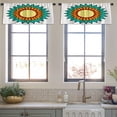 thumbnail image 3 of LALILO Kitchen Curtain Valance Decorative Mandala Mandala Rod Pocket Window Curtain 52"x 18" Set of 2, 3 of 5