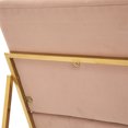 thumbnail image 7 of Velvet Fabric Nursery Rocking Chair Modern Accent Upholstered Rocker Chair Button Tufted Glider Rocking Armchair with Metal Frame and Thick Cuchion for Living Room Bedroom Balcony, Pink, 7 of 7