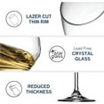 thumbnail image 5 of Bormioli Rocco 14.75 oz White Wine Glasses (Set Of 4): Crystal Clear Star Glass, Laser Cut Rim For Wine Tasting, Elegant Party Drinking Glassware, Restaurant Quality, 5 of 9