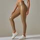 thumbnail image 3 of Gibobby Yoga leggings Moda para mujer Ocio Club nocturno sexy Cintura alta Color sólido Slim Fit PU Pantalones de cuero Imitación cuero Otoño e invi(Amarillo,G), 3 of 5