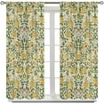 thumbnail image 4 of William Morris Floral Curtains, Watercolor Vintage Flower Art Style Room Windows Treatments for Bedroom Living Room, Boho Chic Green Floral Printed Drapes 2 Panel Sets,55x63 Inch, 4 of 6