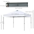 thumbnail image 3 of Outsunny 10' x 10' Pop Up Canopy Tent with Airy Top Vent and Bag, White, 3 of 10