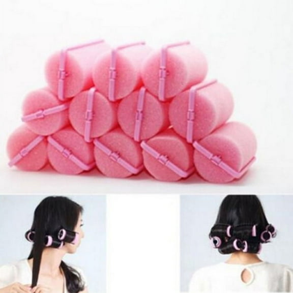 12Pcs/bag Magic Sponge Foam Cushion Hair Styling Rollers Curlers Twist Tool New