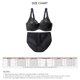thumbnail image 5 of Conjunto de bragas de sujetador para mujer, sujetador de encaje con aros, ropa interior de cintura alta elástica para uso diario y citas, 5 of 5