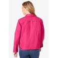 thumbnail image 3 of Woman Within Plus Size Stretch Denim Jacket Cropped Jean Jacket, 3 of 6