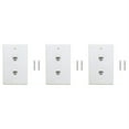 thumbnail image 1 of 2 Port Ethernet Wall Plate, Cat6 Female to Female Wall RJ45 Inline Coupler Wall Outlet, White, 1 of 5