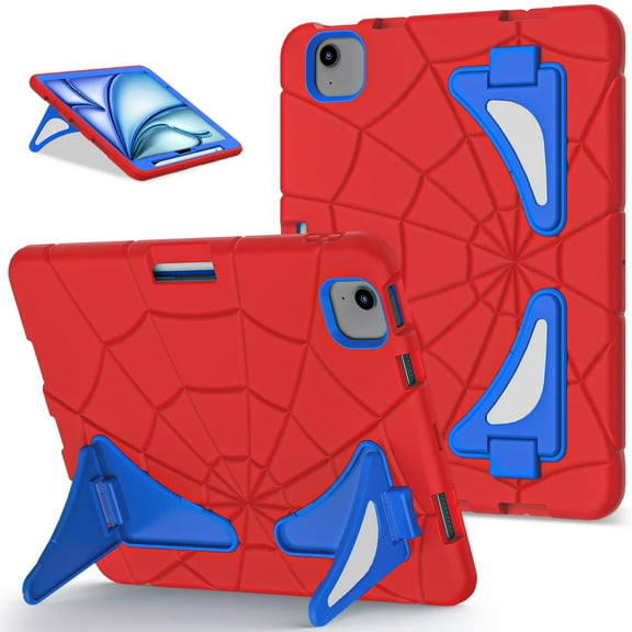 Case for iPad Air 11-inch M2 (2024)/Air 11" M3 (2025) Multiple Protection Shockproof Contrast Color Cover With Stand and Pen Holder