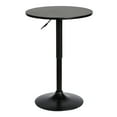 thumbnail image 4 of Armen Living Bentley Modern Adjustable Height Swivel Pub Table with White Wood Top and Chrome Metal Base, 4 of 5