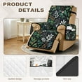 thumbnail image 3 of TSOVTHRID Plant Leaf Print Recliner Chair Covers Stretch Chair Covers for Electric Recliner Non Slip Washable Recliner Protector 1 Seat Sofa Cover Furniture Protector with Pocket for Pets, 3 of 7