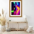 thumbnail image 3 of Stephen Chambers 17x24 Gold Ornate Wood Framed With Double Matting Wall Art Titled - Neon Venus 25, 3 of 6