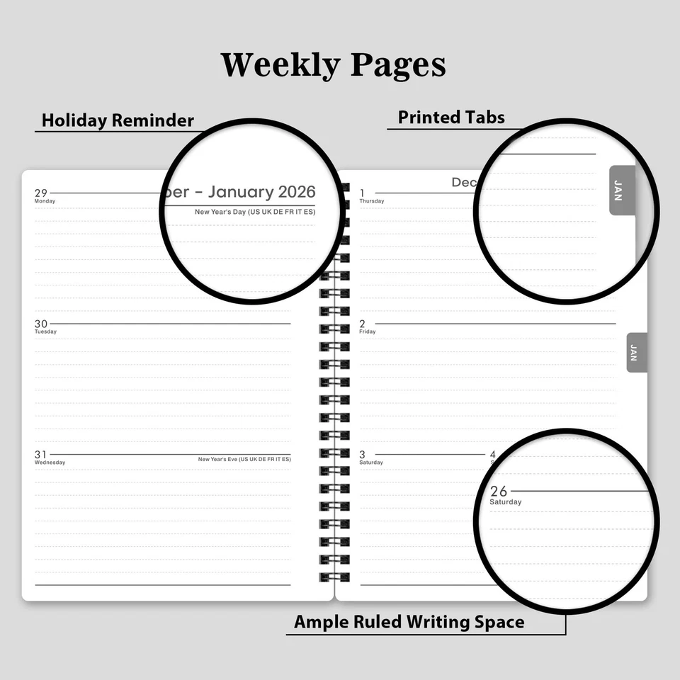 2025-2026 Planner - Weekly & Monthly Academic Planner 2025-2026, From