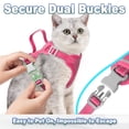 thumbnail image 6 of Cat Harness and Leash Set Escape Proof for Kitten Walking, Soft Adjustable Top Handle Vest Harnesses for Cats, Easy Control Breathable Reflective Small Medium Large, Pink,XS, 6 of 9