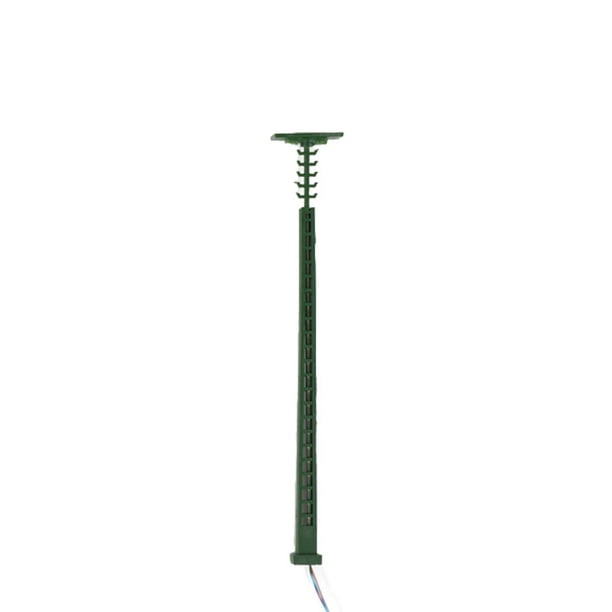 Yuarrent Modelo de lámpara de ferrocarril Diseño de micropaisaje LED Farola de metal Jardín Escalera en miniatura Farolas Verde (Luz cálida) Type1 NO1