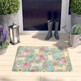 thumbnail image 2 of Labrador Dog and Flower Floral Flannel Non Slip Door Rugs,Washable Door Mats Indoor,Decorative Door Mats,Dirt-Resistant and Absorbent Doormat for Entrance,Bedroom,Kitchen,Bathroom,23.5x16in(60x40cm), 2 of 5