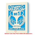 thumbnail image 3 of Personalized Father's Day Greeting Card, Paper Cut Trophy No.1 Best Dad, Gift for Dad Stepdad Grandpa from Daughter Son Kids, 3 of 6