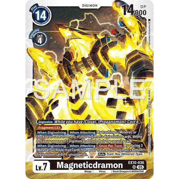 Digimon Sinister Order Super Rare Magneticdramon EX10-036