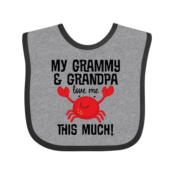 Inktastic My Grammy and Grandpa Love Me Boys or Girls Baby Bib