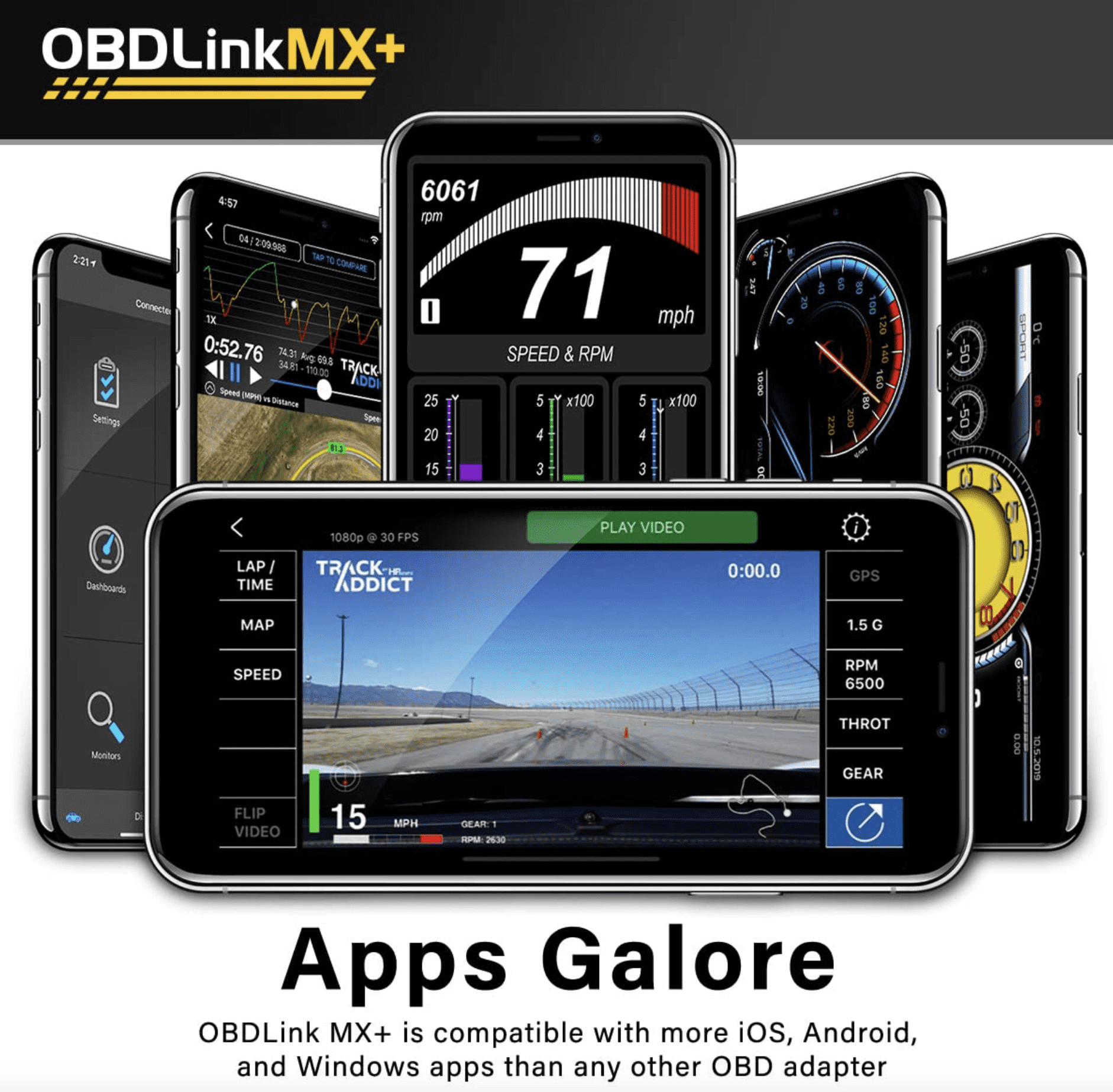 OBDLink MX+ OBD2 Bluetooth Scanner for iPhone, Android, and