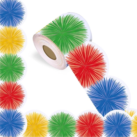 69 Bulletin Board Colorful Scalloped -Cut Rolled Border Trim,for Offices Walls Desks Windows Doors to School Classroom Chalkboard Desks Lockers Decor