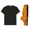 thumbnail image 5 of Matching Halloween Pajamas Set for Whole Family, Breathable Long Sleeve Halloween Family Pajamas with Flame Jack-o'-lantern Print, Fun Family Halloween Pajama Set Party, 5 of 7