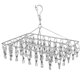thumbnail image 1 of Tendedero de acero inoxidable con 30 pinzas, tendedero portátil resistente al viento para colgar ropa, ahorra espacio, resistente a la humedad y al moho, apto para sombreros, ropa de bebé, 1 of 5