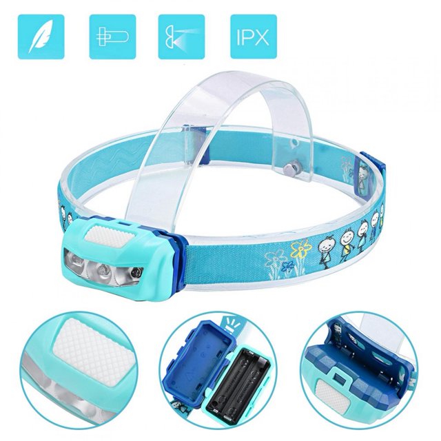 Luz Brillante Al Aire Libre Amonsee LED Cabeza Faro Linterna Azul