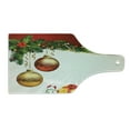thumbnail image 2 of Christmas Cutting Board, Yule Eve Balls Baubles Ribbon Present Boxes Fir Tree Greeting Celebration Theme, Tempered Glass Cutting and Serving Board, Wine Bottle Shape, Multicolor, by Ambesonne, 2 of 5