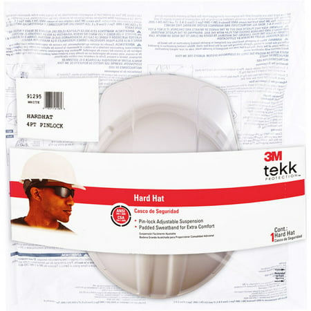 Non-Vented Hard Hat with Pinlock Adjustment, White,