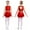 Red, variant on LiiYii Girls' Jazz Latin Lyrical Dance Costume Contemporary Ballet Dance Dresses Sequined Dance Outfit Set Gold 14