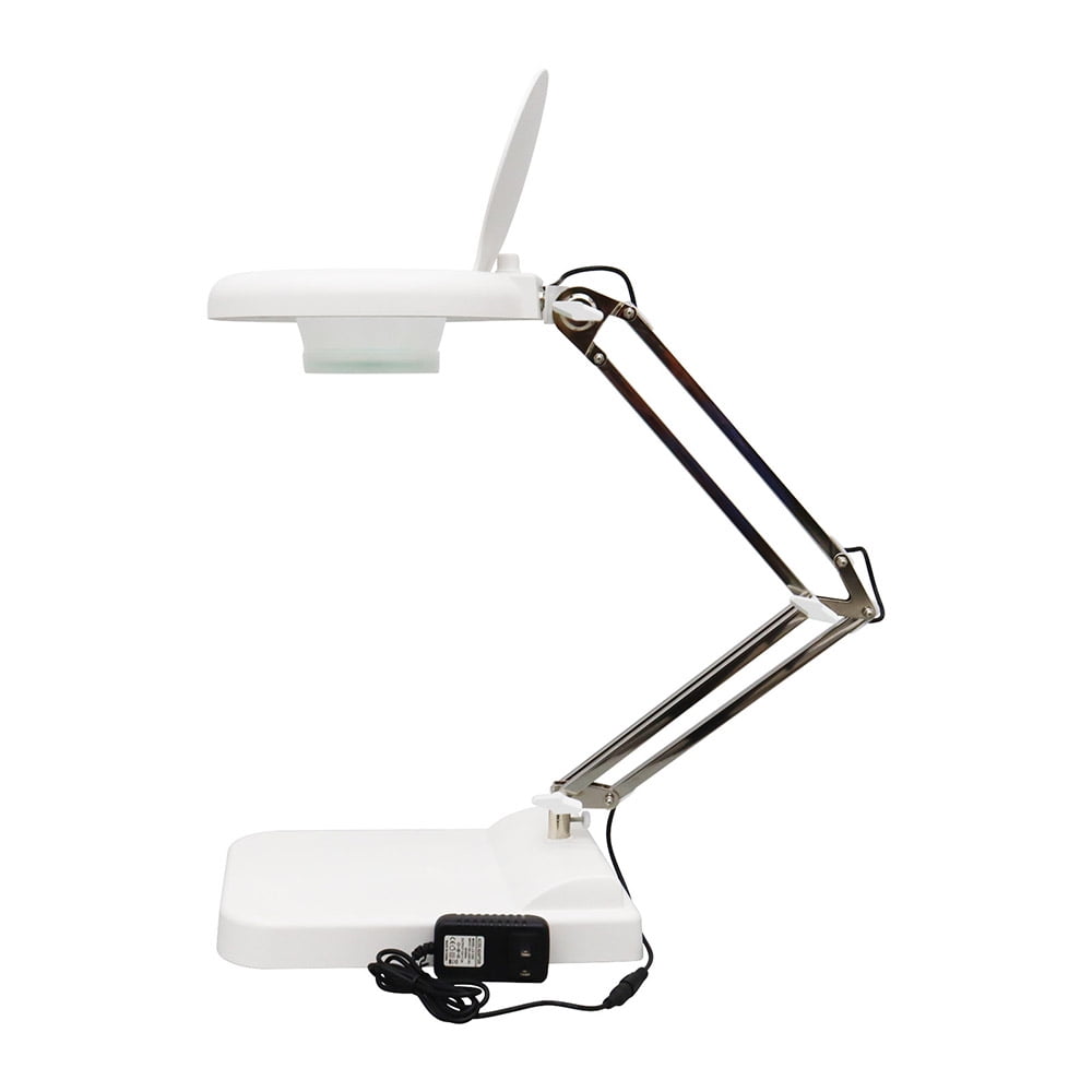 TECHTONGDA 20X 127C Desk Lamps Benchtop Magnifier Lamp Table Lamps White Glass for Reading Working Crafts Workbench