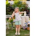 thumbnail image 4 of Arshiner Toddler Girls Summer Outfit Sleeveless Ruffle Top and Elastic Shorts Set Kids Short Set, 4 of 6