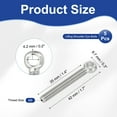 thumbnail image 2 of Uxcell Lifting Shoulder Eye Bolts, Machinery Shoulder Lifting Screw Bolt 304 Stainless Steel Threaded Screw Eyebolt M5x42mm 5, 2 of 6