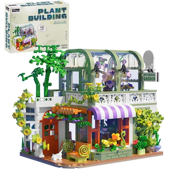 NAYIHOOP Flower House Botanical Succulent Building Sets for Plant Garden Hut LED for Girls Compatible with Lego