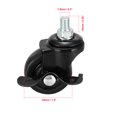 thumbnail image 2 of Unique Bargains Swivel Casters 1.5 Inch Rubber M8 x 10mm Caster Wheels with Brake 8Pcs, 2 of 4